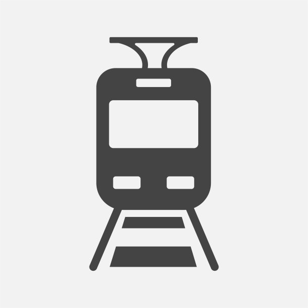 交通运输矢量图标。矢量火车图标。地铁图示图片下载