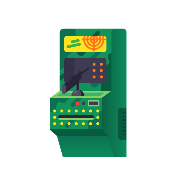 老虎机，电子虚拟游戏与操纵杆形式武器图片下载