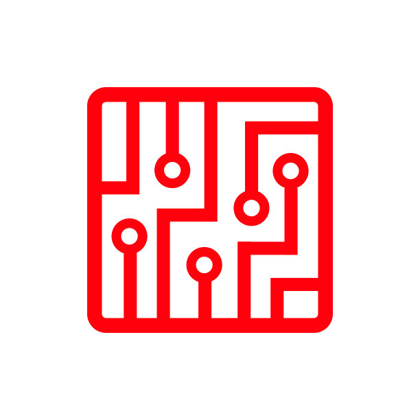 微芯片的电子学，平面图标，计算机芯片矢量图片下载