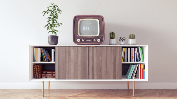 经典复古客厅室内设计3d渲染素材图片