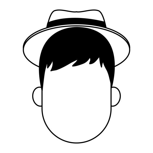 黑白漫画上的无脸男人图片下载