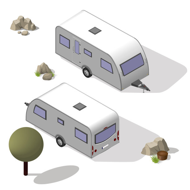 等距旅游拖车图片下载