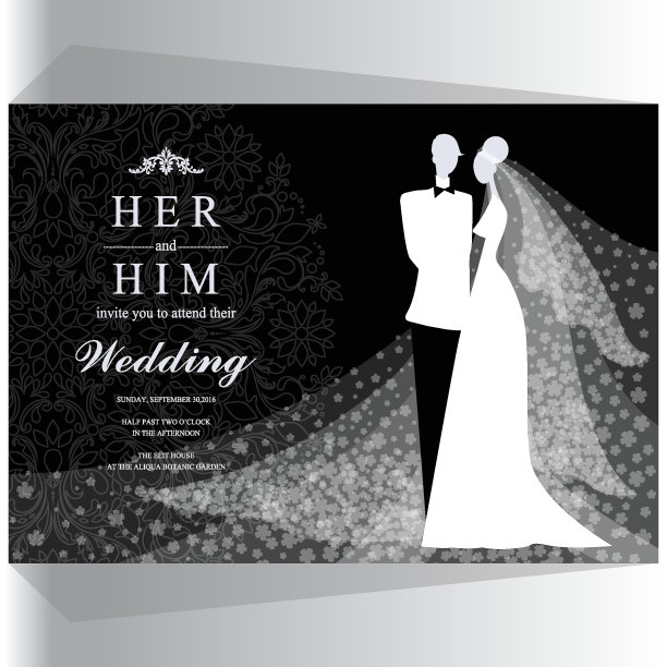 婚礼邀请卡模板与纸艺术和工艺风格在纸颜色的背景。图片下载