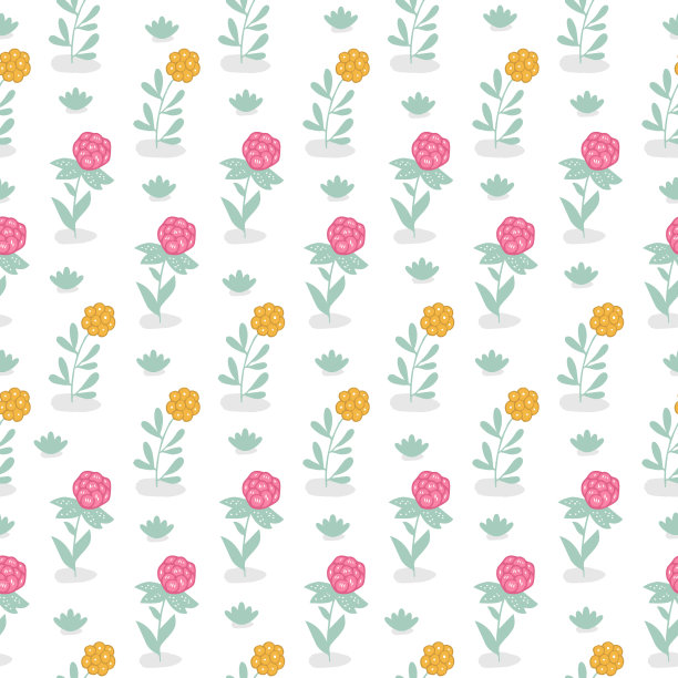 无缝的自然模式。鲜花的背景。图片下载