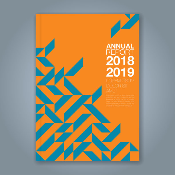 抽象最小几何形状多边形设计背景为企业年报书封面小册子传单海报图片下载
