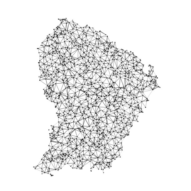 法属圭亚那地图网黑白地图图片下载