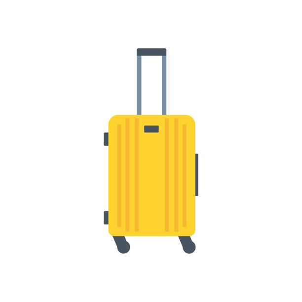 行李物体，行李，手提箱孤立在白色背景上图片下载