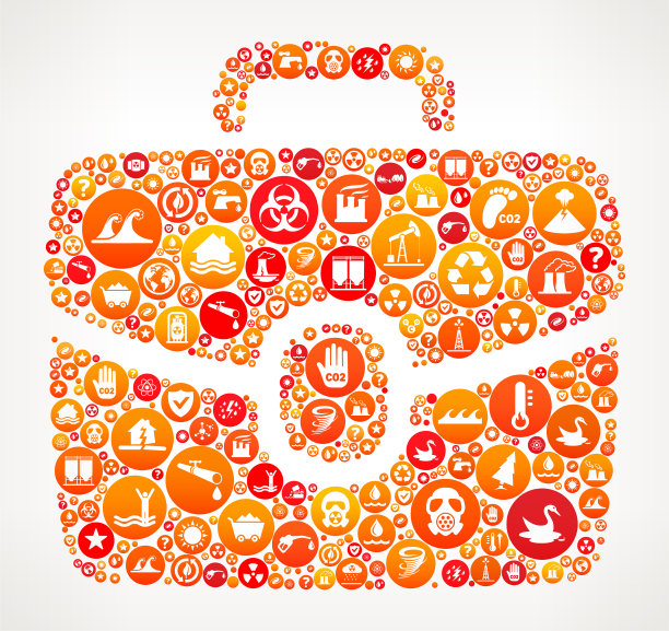 气候变化矢量图标公文包图案图片下载