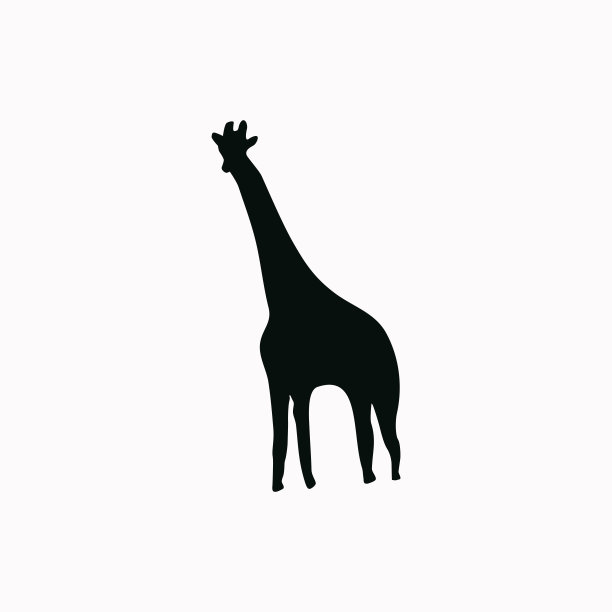 长颈鹿矢量图标。图片下载