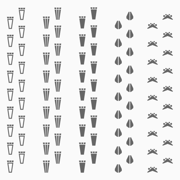 一组机械动物的脚印。图片下载