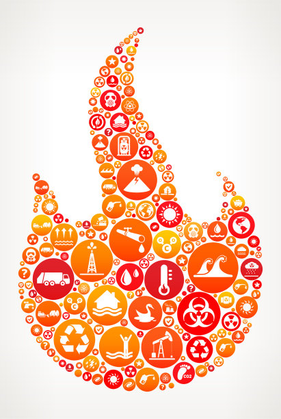 火焰气候变化矢量图标图案图片下载