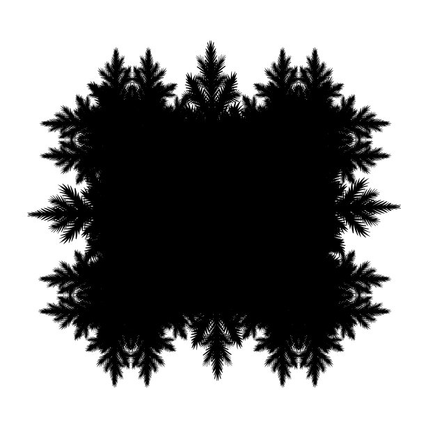 框架与冷杉树枝图片下载