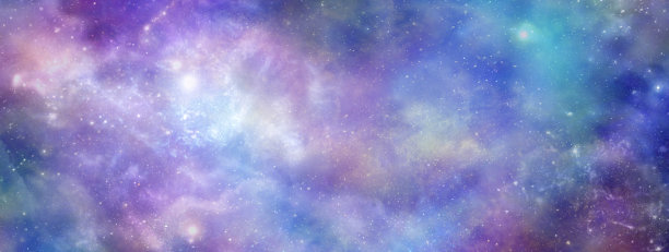 彩色宇宙银河空间背景banner素材图片
