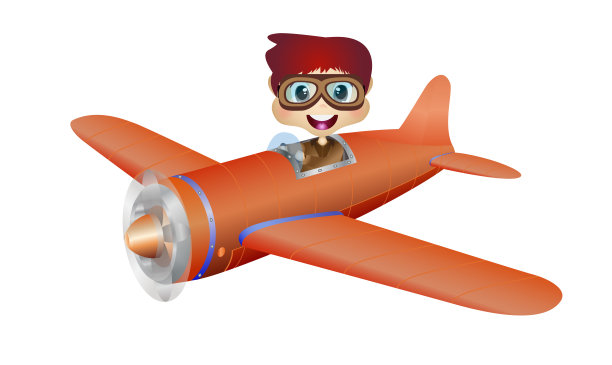 飞机上的孩子图片下载