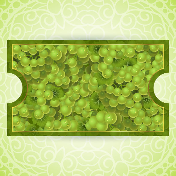 一串串带着露珠的绿葡萄图片下载