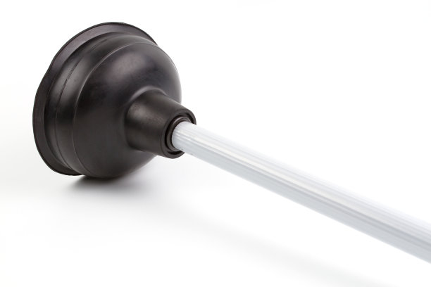 黑色马桶水柱塞铅垂。图片下载