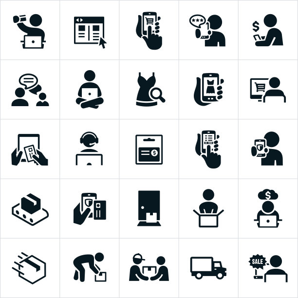 网上购物的图标图片下载