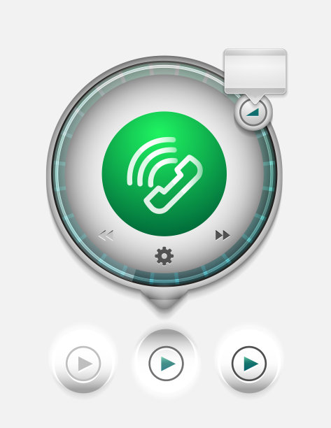 矢量电话支持网页按钮图片下载