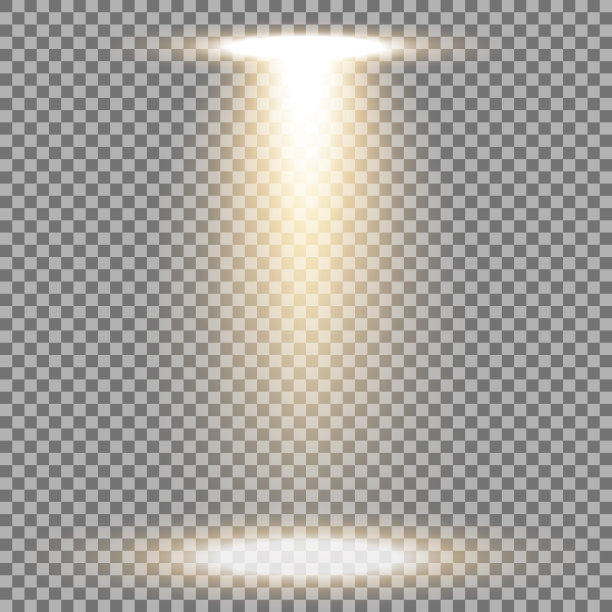 聚光灯辉光效果，光束，金色图片下载