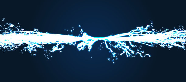 电力照明效果。动态粒子阵列。3d未来技术风格。抽象的背景。发光点。矢量插图。图片下载