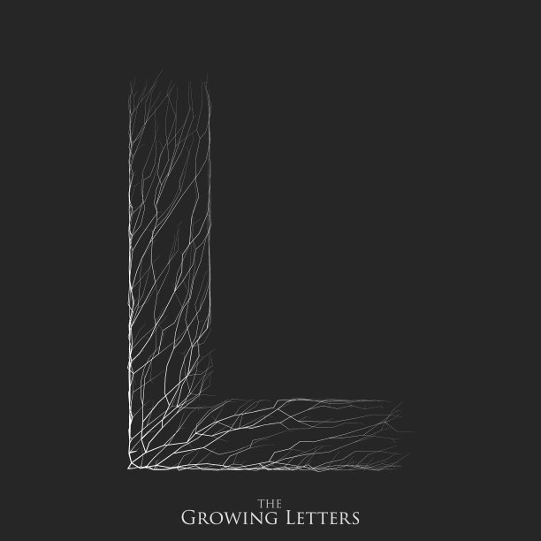 向量字母L的分支或破碎的字母表。L符号由不断增长的白线组成。断裂的信件。灯光映衬出大写字母的轮廓。抽象的字体。图片下载