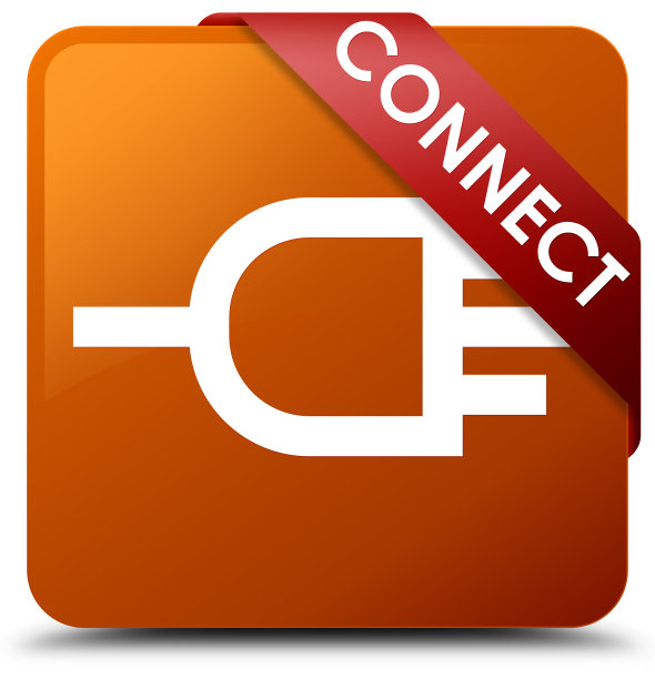 在角落连接棕色方形按钮红丝带图片下载