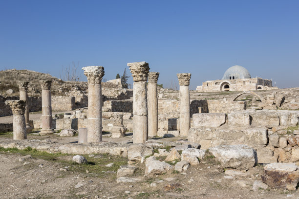 安曼城堡（贾巴尔·卡拉）的赫拉克勒斯神庙，约旦安曼图片下载