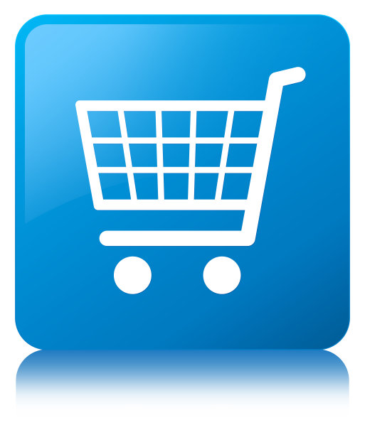 电子商务图标青蓝方框按钮图片下载