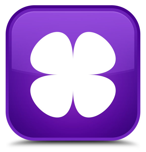 花叶图标特殊的紫色方形按钮图片下载