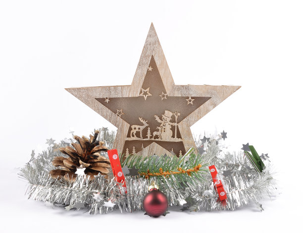 白色圣诞装饰LED灯图片下载