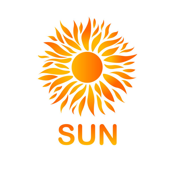 矢量插图。夏季黄色太阳卡。阳光的背景图片下载