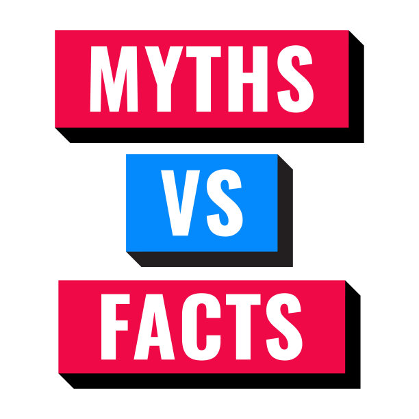 神话和事实。矢量插图上的白色背景。图片下载