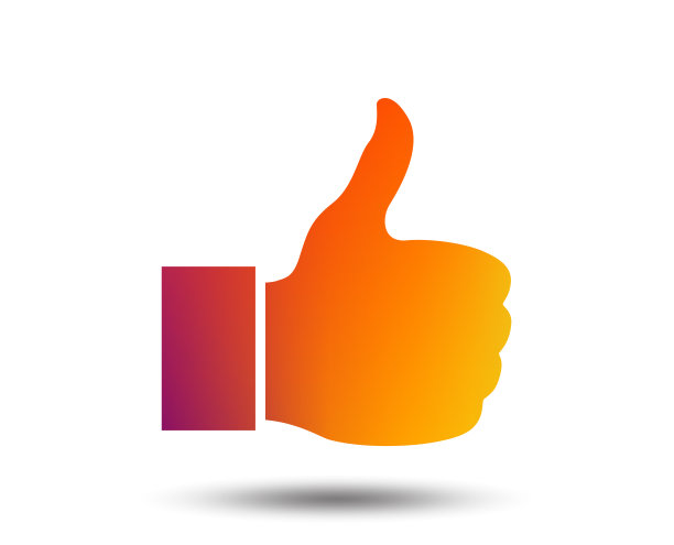 像信号图标。手指向上的手势。图片下载