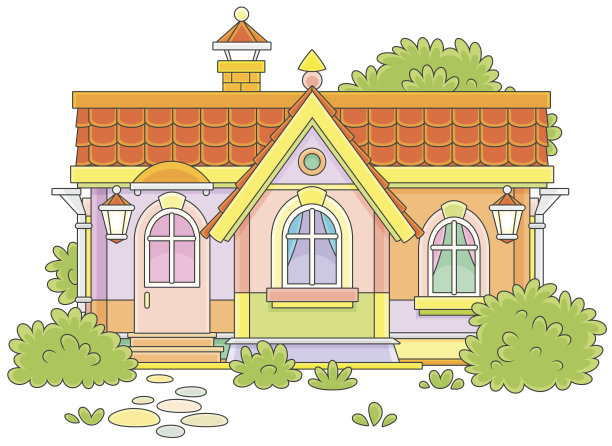 小而舒适的村舍图片下载