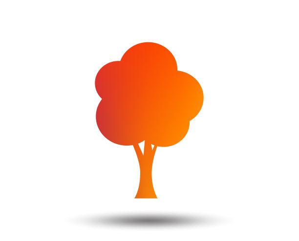 树标志图标。森林的象征。图片下载