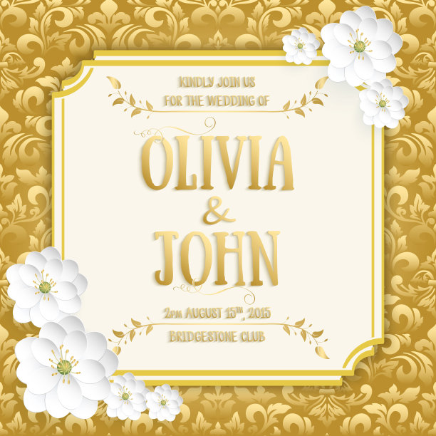 婚礼请柬和公告卡与复古背景艺术品。优雅华丽的锦缎背景。高雅的花卉抽象点缀。设计模板。图片下载
