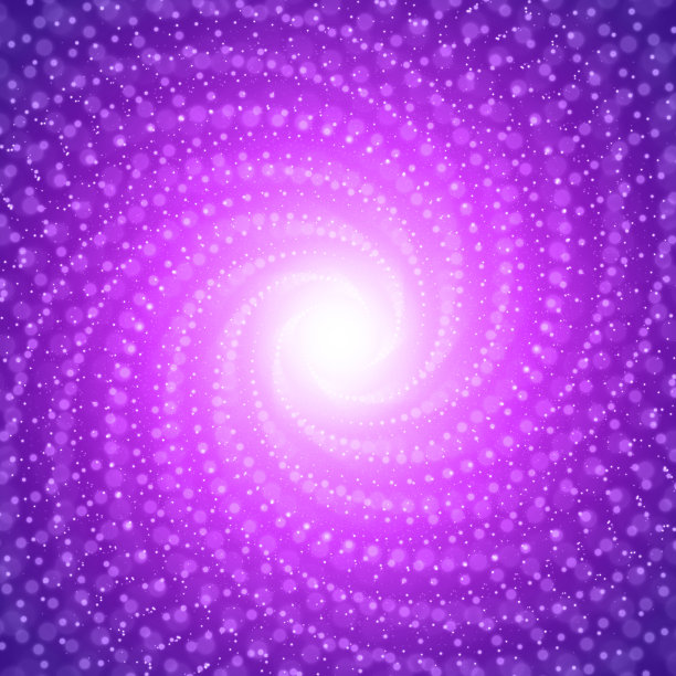 矢量无限隧道闪光与浅景深的紫罗兰背景。发光点形成隧道扇形。抽象的网络色彩背景。优雅的现代几何墙纸。图片下载