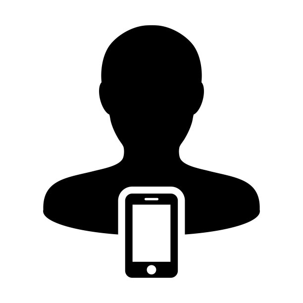 移动用户图标矢量男性个人档案头像符号，用于沟通的象形文字图片下载