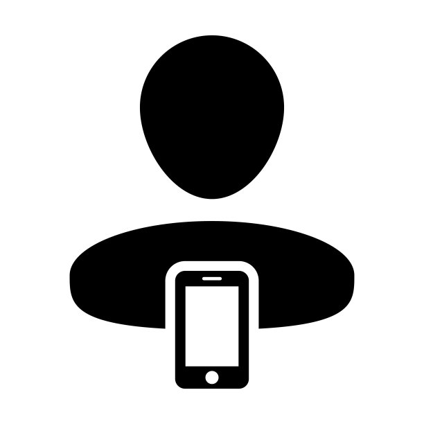 移动用户图标矢量男性个人档案头像符号，用于沟通的象形文字图片下载