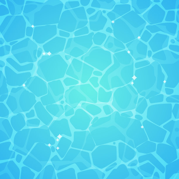 蓝色的水纹理矢量背景。游泳池，大海，大海特写插图图片下载
