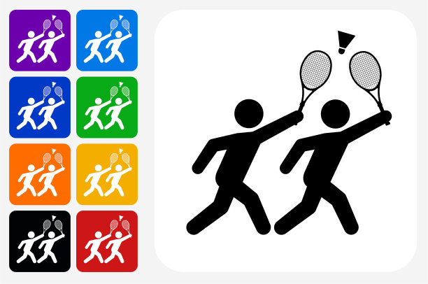 羽毛球图标广场按钮设置图片下载