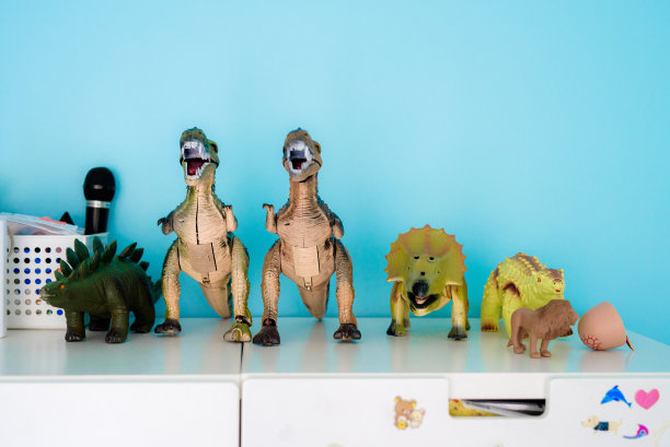 恐龙，娃娃，在孩子的房间里图片下载