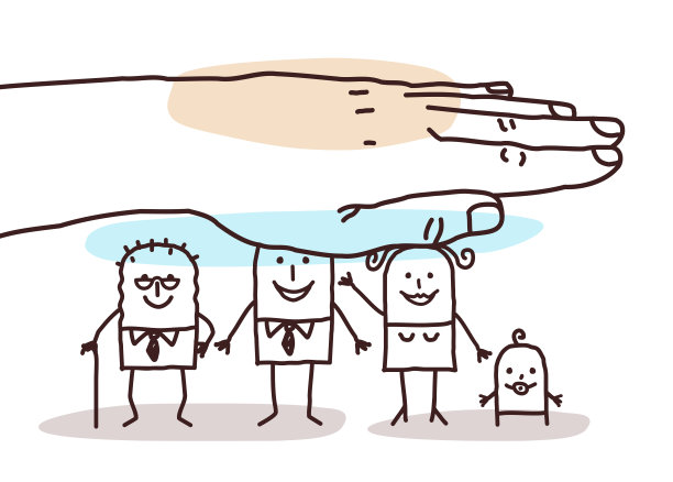 保护大手-卡通家庭图片下载