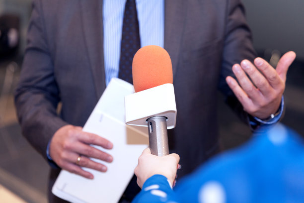 公共关系-媒体采访。图片下载