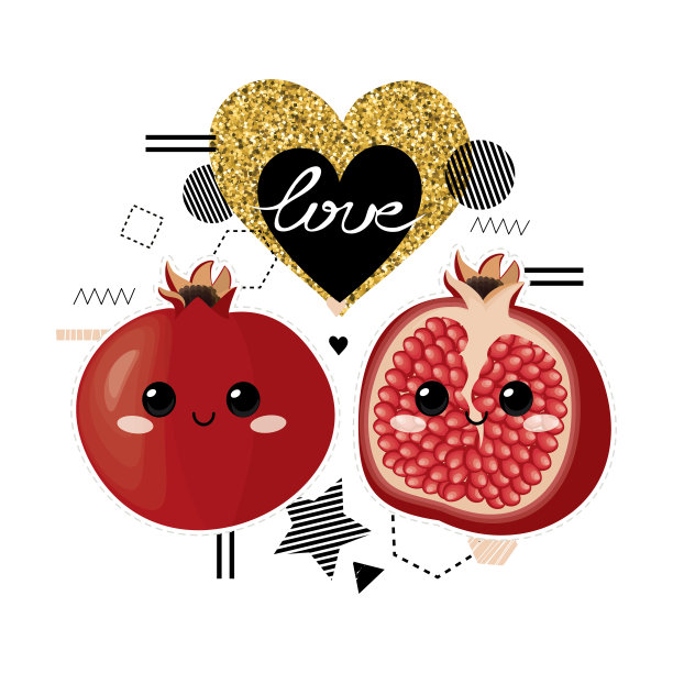 情人节。卡片和水果图片下载