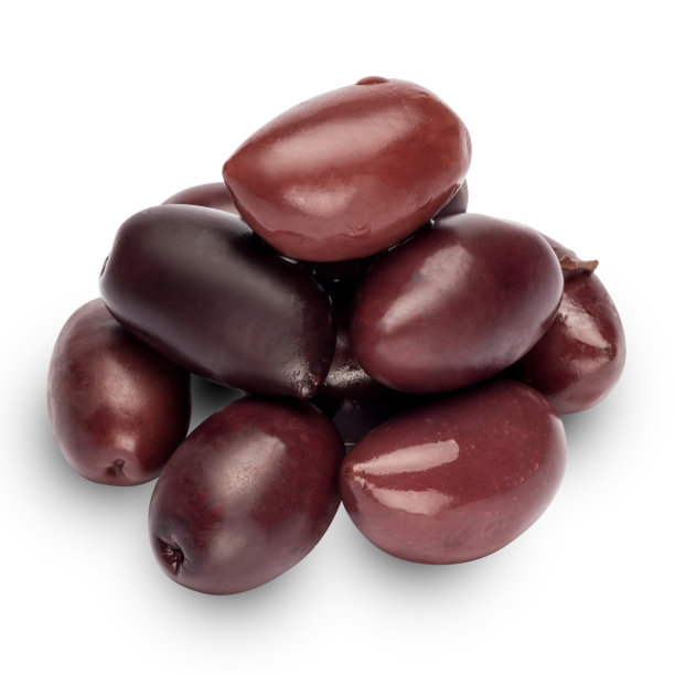 白色背景上的黑橄榄图片下载