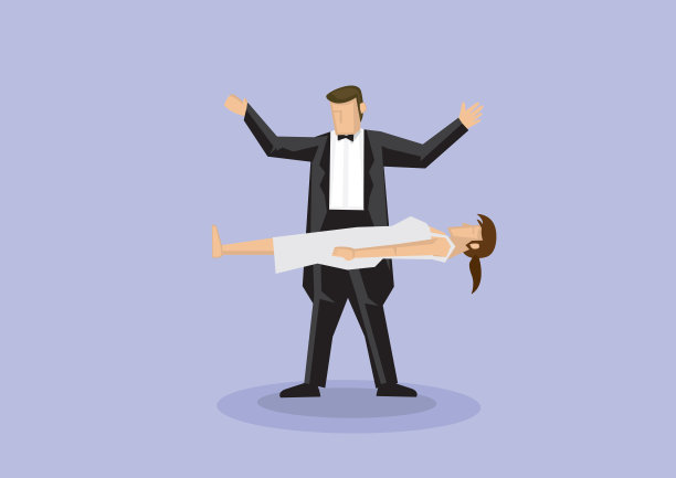 魔术师在女人身上表演漂浮的把戏图片下载