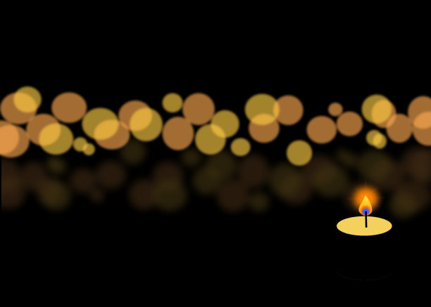 烛光在朦胧的夜里散着图片下载