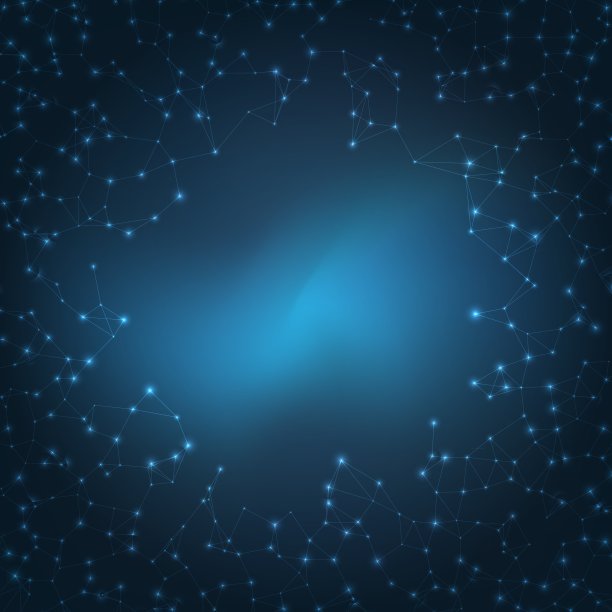 摘要矢量网格背景。在空间中飞行的混沌连接点和多边形。飞扬的瓦砾残片。未来技术风格卡。线、点、圆、面。未来的设计。图片下载