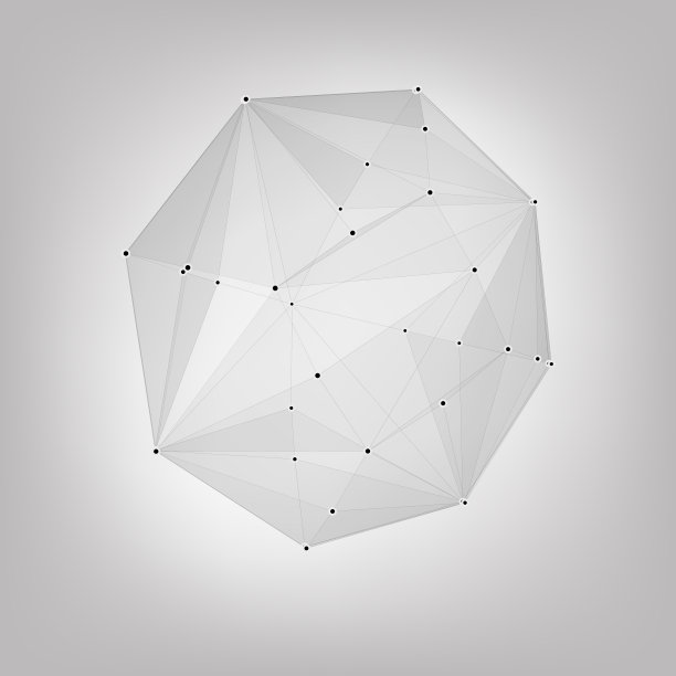 摘要矢量网格背景。在空间中飞行的混沌连接点和多边形。飞扬的瓦砾残片。未来技术风格卡。线,点,飞机。未来的设计。宝石,宝石。图片下载